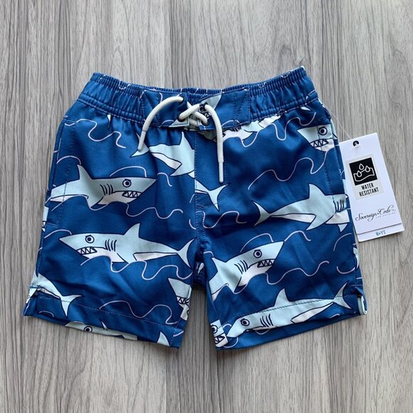 NWT Sovereign Code Shark Board Shorts Swim Trunks - Picture 2 of 6